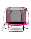 Aga SPORT EXCLUSIVE Trampolína 250 cm Ružová + ochranná sieť + rebrík